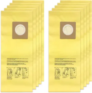 10 Pack AH10243 Disposable Vacuum Bag for Hoover Commercial HushTone Canister CU2 Vacuum Cleaner CH54013 CH54015 CH54113 CH54115, Yellow
