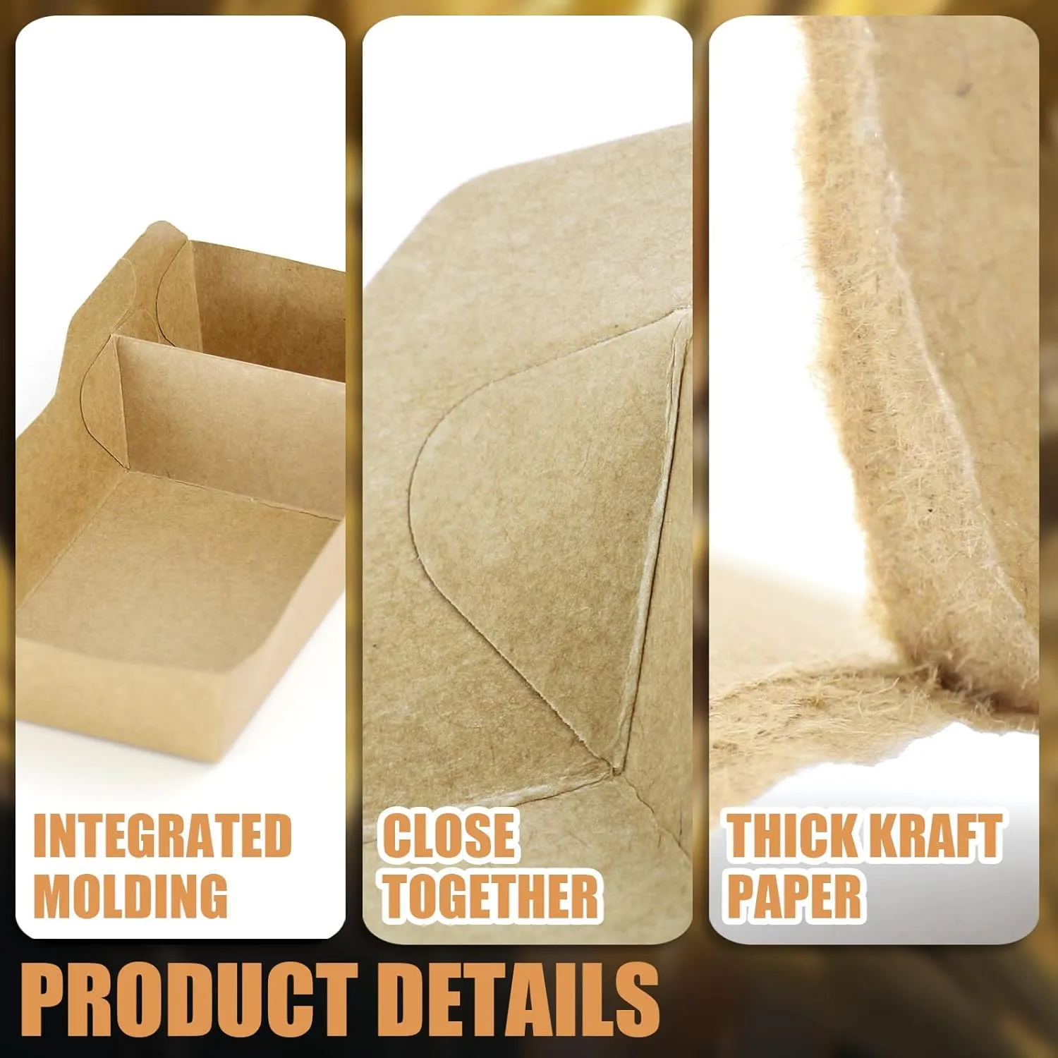 100 PC Nacho Trays, 16oz Disposable Nacho Containers with Chip and Dip Holder,2 Compartments Kraft Paper Food Boats Taco Snack Trays for Parties, Movie Night Supplies and Concession Stands (100, 16oz)