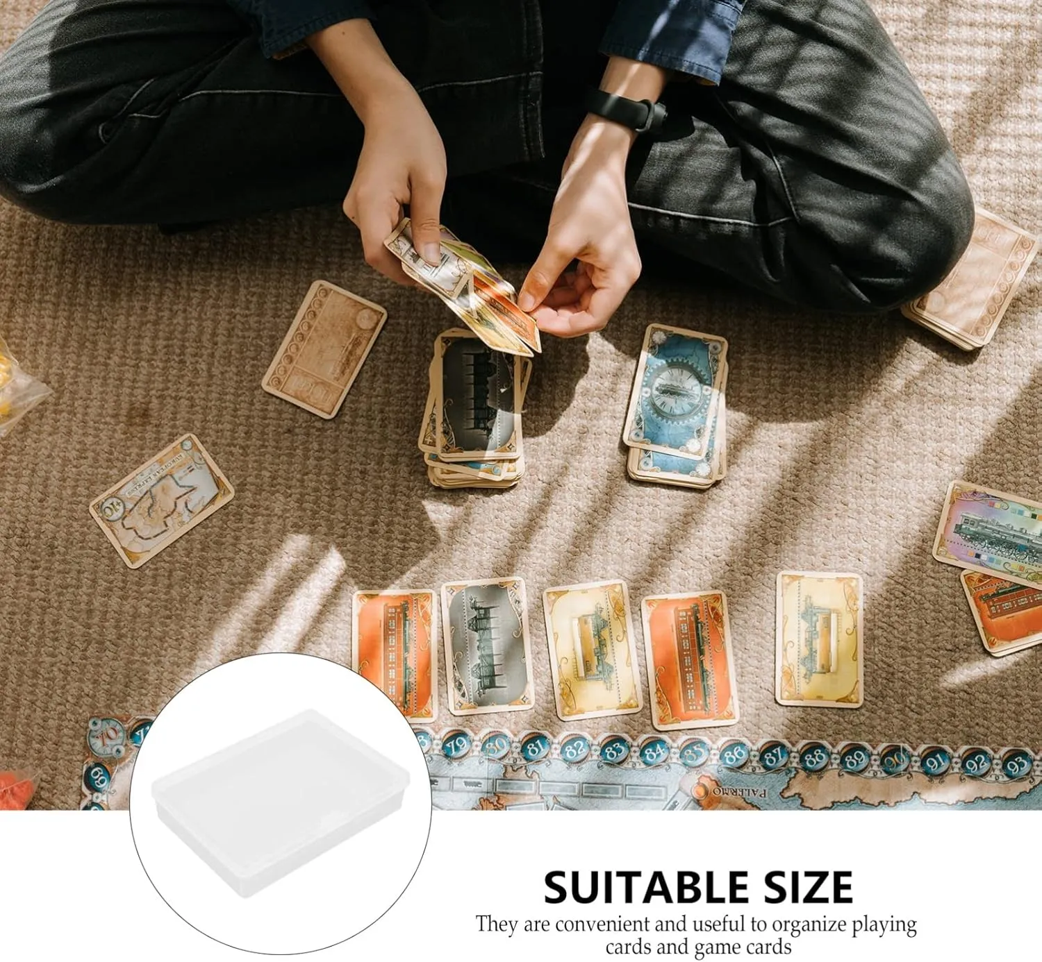 12 Pcs Card Storage Box Playing Card Gaming Card Storage Case Baseball Card Case Playing Card Holder Case Transparent Cards Container Translucent Pp Sports Card Man