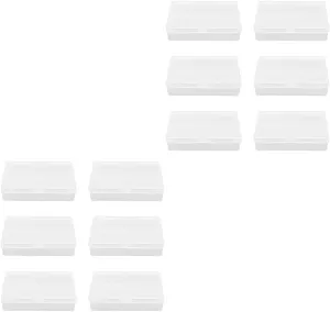 12 Pcs Card Storage Box Playing Card Gaming Card Storage Case Baseball Card Case Playing Card Holder Case Transparent Cards Container Translucent Pp Sports Card Man