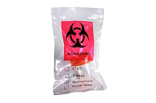12 x 15" 3-Wall Biohazard Specimen Transport Bags (500 Bags) - Laddawn 4061