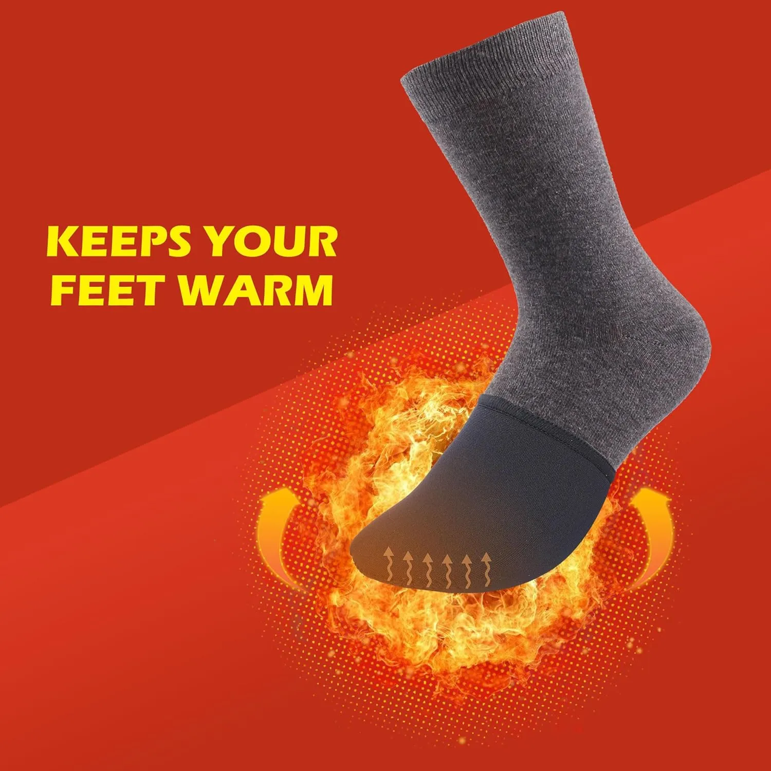 2 Pairs 3mm Neoprene Toe Warmers- Toe Covers Toe Warmer Booties- Thermal Foot Toe Caps Socks for Winter (Worn Inside Shoes)