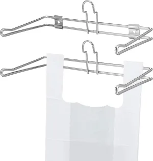 2 Pcs Bag Holder for Plastic Bags, Plastic Grocery Bag Holder, T-Shirt Bag Rack, Hanging Bag Holder, T Shirt Bags Holder for T Shirt Bags for Grocery Store Supermarket Restaurant Business