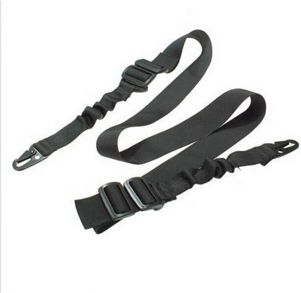 2 Point Rifle Sling with Metal Hook, High Impact Shoulder Strap Fits Any Gun, Easy Length Adjuster, Multi Use Gun Sling for Outdoor Sports, Hunting