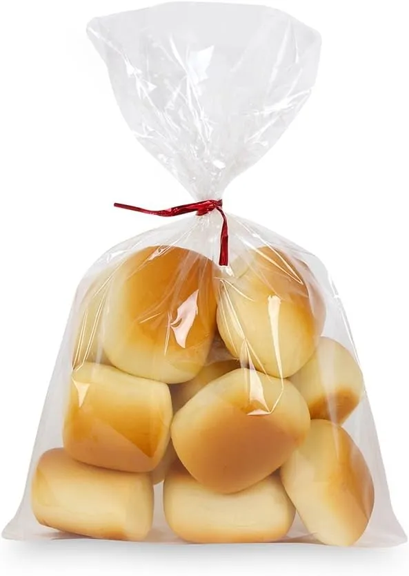 200 Clear Treat Bags 6x9 with 4" Twist Ties 6 Mix Colors - Thick OPP Plastic Cello Bags for Wedding Cookie Birthday Cake Pops Gift Candy Buffet Supplies (6'' x 9'')