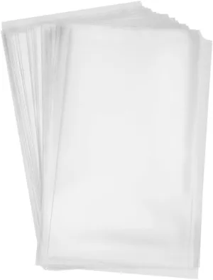200 Clear Treat Bags 6x9 with 4" Twist Ties 6 Mix Colors - Thick OPP Plastic Cello Bags for Wedding Cookie Birthday Cake Pops Gift Candy Buffet Supplies (6'' x 9'')