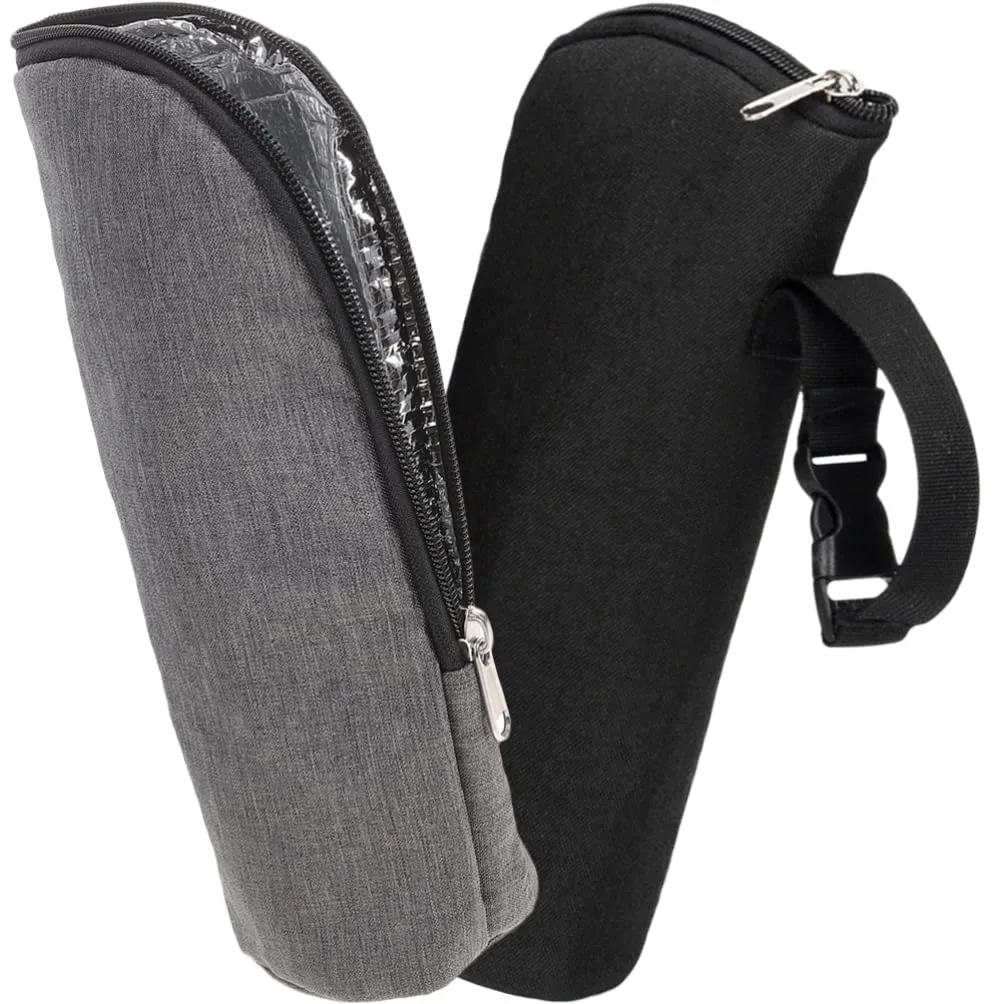 2pcs Baby Bottle Insulated Bags Thermal Breastmilk Feeding Bottle Holder Tote with Hanging Buckle Portable Insulation Pouch for Newborn Toddler Stroller Travel