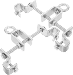 2pcs Heavy Duty Ceiling Bracket Hanger Sandbag Hanging Kit Steel Construction Quick Setup Adjustable for Beam Fit