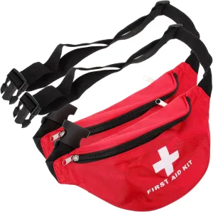 2pcs Portable First Aid Medicine Bag Emergency Waist Bag with Large Capacity for Travel Outdoor and Marathon Ideal for Family Car and Home Emergency Kits