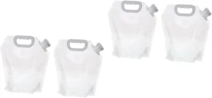 2sets Collapsible Water Pouch Portable Folding Water Bag for Camping Hiking Outdoor Activities Easy to Store and Carry Durable Material 2pcs*2