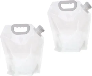 2sets Folding Water Storage Tank Portable Outdoor Water Bag for Camping Hiking Picnic Lightweight Compressible and Space Saving Design 2pcs*2