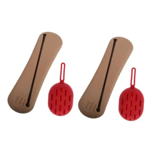 2sets Makeup Brush Holder Silicone Makeup Sponge Organizer with Ventilated Design for for Travel and Vanity Use Brush Case Sponge