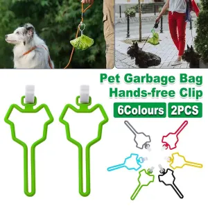 2X Leash Attachment Dog Poo Bag Holder Waste Bag Carrier Large Bearing Capacity