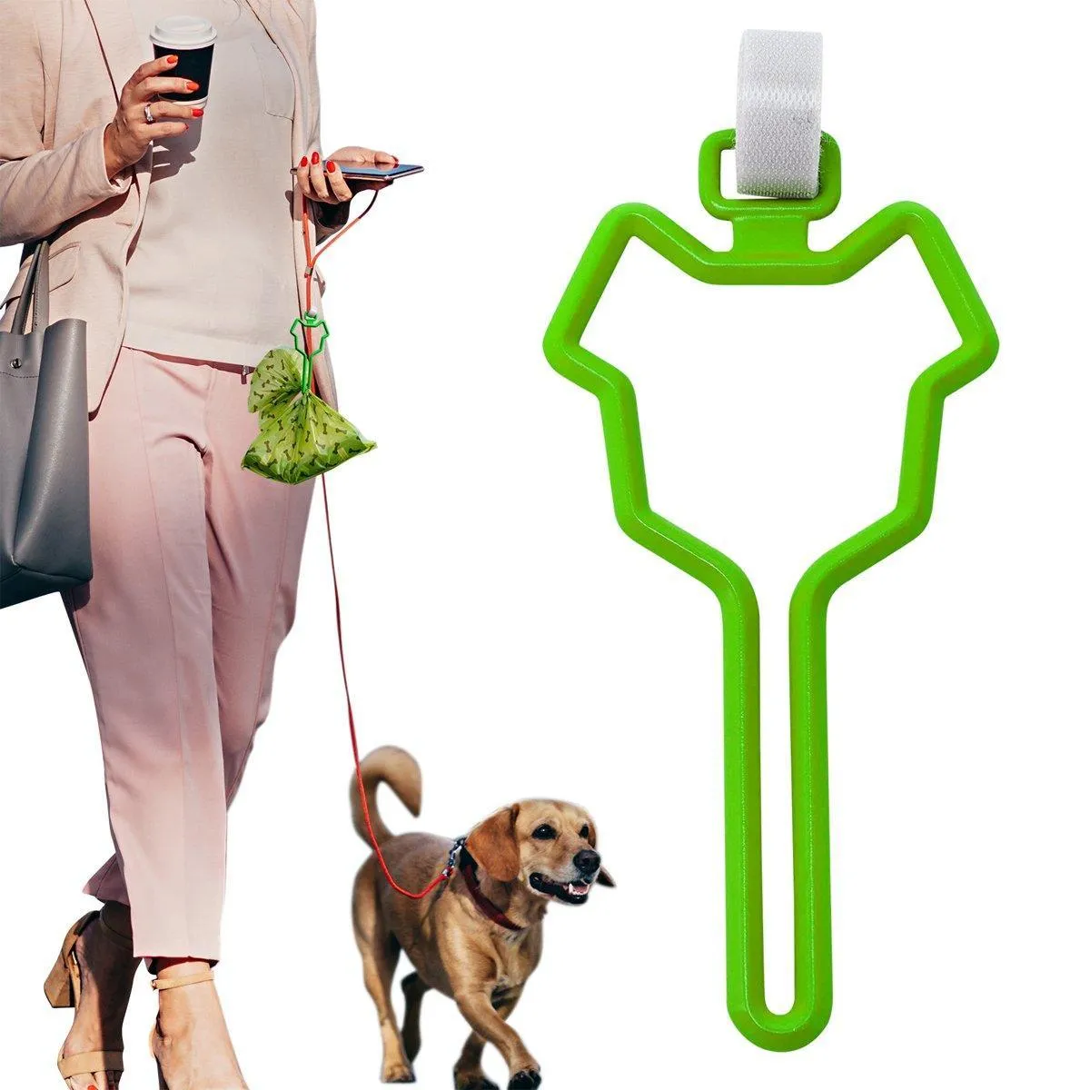 2X Leash Attachment Dog Poo Bag Holder Waste Bag Carrier Large Bearing Capacity