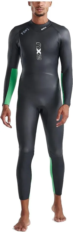2XU Men's Propel Openwater Wetsuit (Black/Green, Large, 2XU)