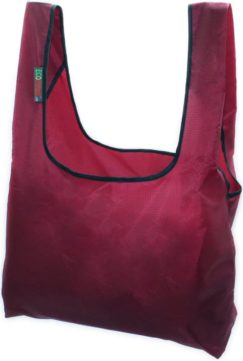3 Pack Super Strong Ripstop Nylon Foldable Reusable Bag Grocery Shopping Tote Bag with Built-in Pouch