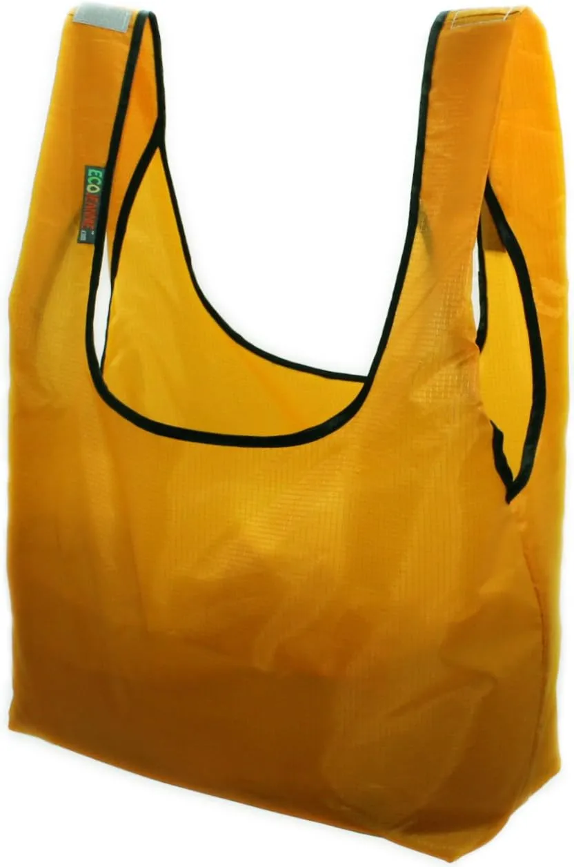 3 Pack Super Strong Ripstop Nylon Foldable Reusable Bag Grocery Shopping Tote Bag with Built-in Pouch