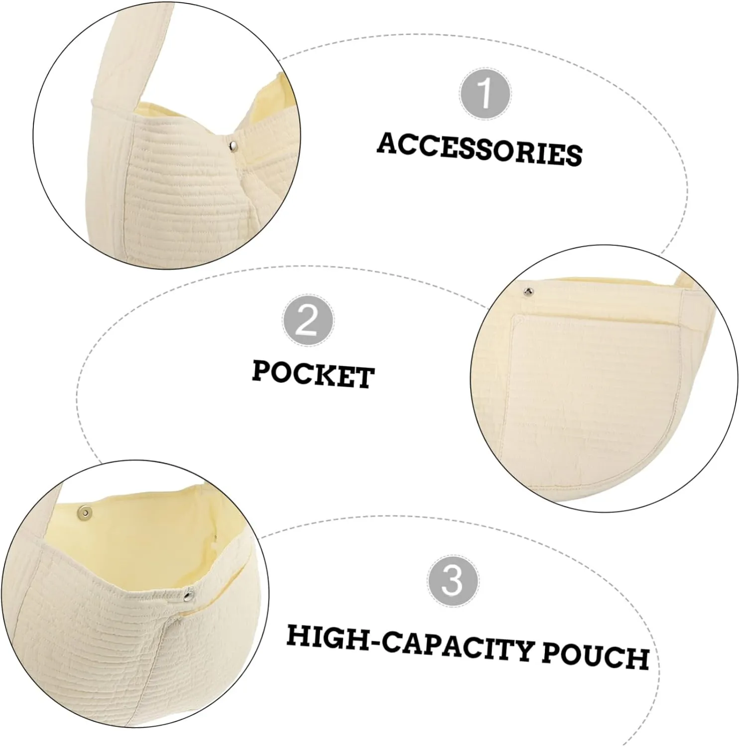 3 Pcs Pet Messenger Bag Cross Body Bag Travel Tote Bags Puppy Sling Carrier Puppy Carrier for Small Dogs Kitten Pet Shoulder Bag Pet Sling Carrier Cat Shoulder Bag Beige Polyester