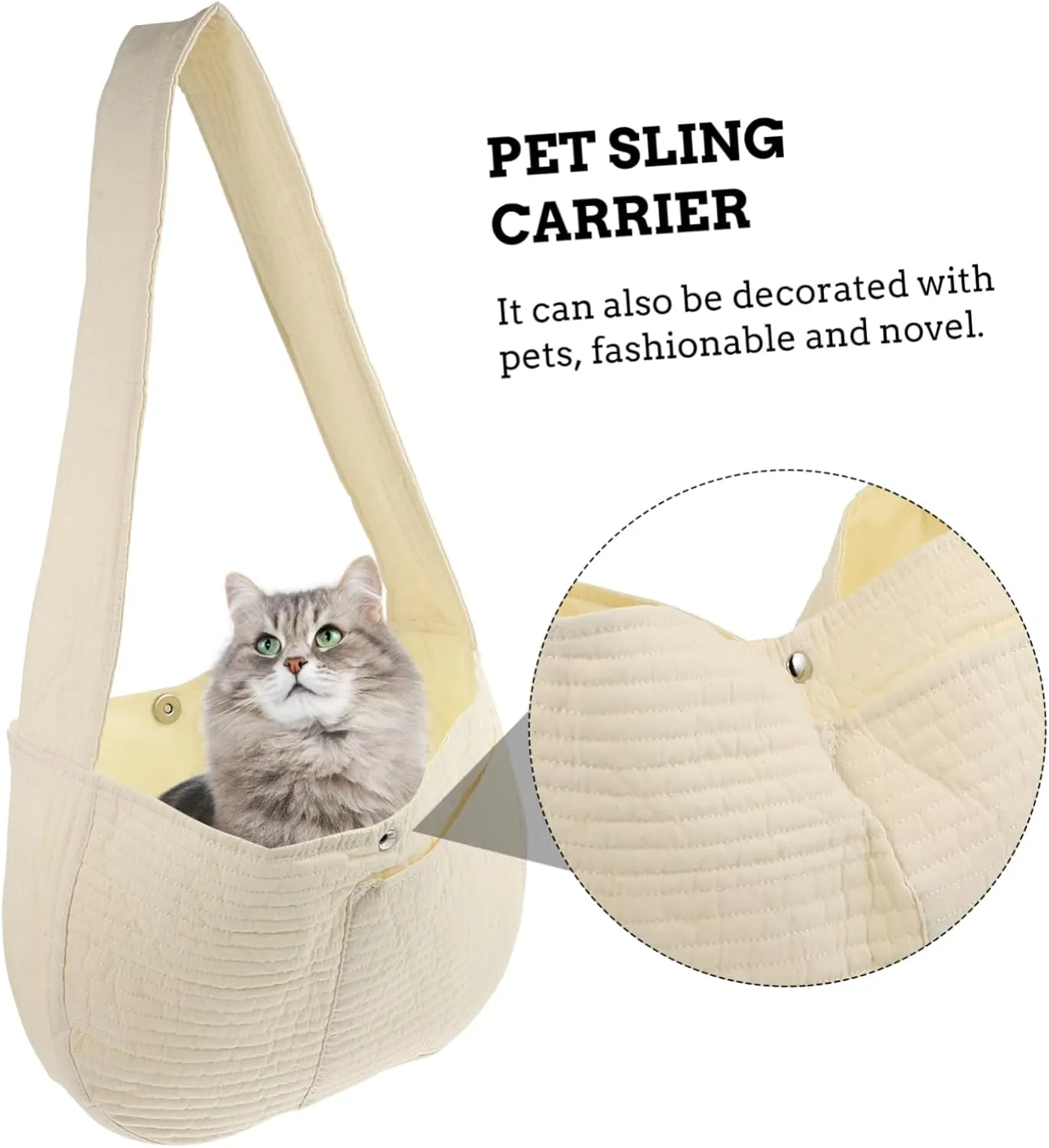 3 Pcs Pet Messenger Bag Cross Body Bag Travel Tote Bags Puppy Sling Carrier Puppy Carrier for Small Dogs Kitten Pet Shoulder Bag Pet Sling Carrier Cat Shoulder Bag Beige Polyester