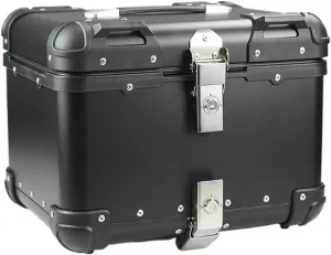 35L/45L Universal Motorcycle Aluminum Alloy Rear Trunk Luggage Case Quick Release Electric Motorbike Tail Box Helmet Storage Box (Color : 45L black)