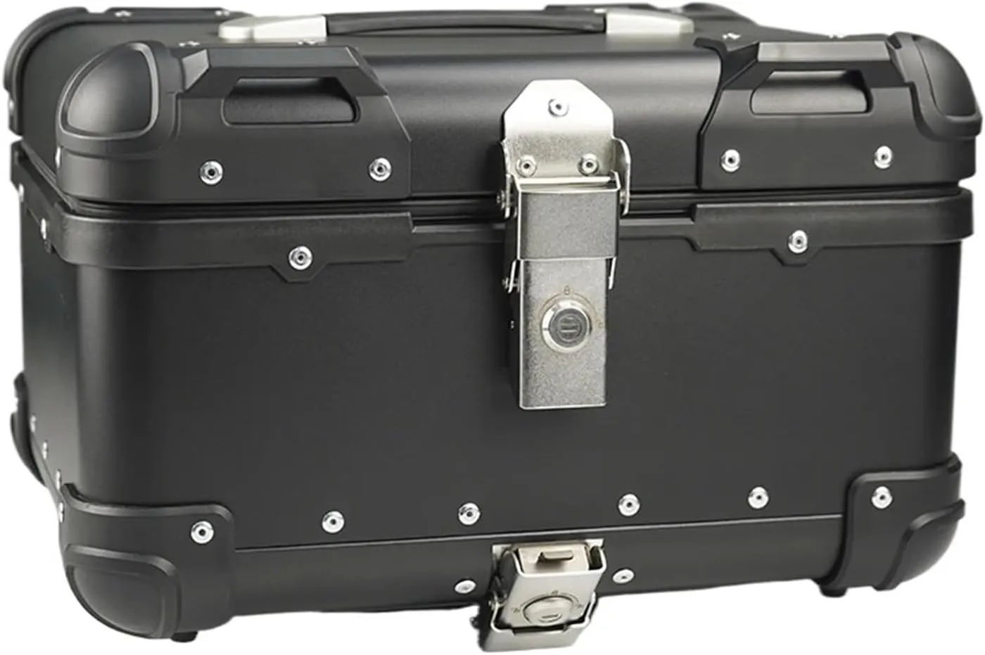 35L/45L Universal Motorcycle Aluminum Alloy Rear Trunk Luggage Case Quick Release Electric Motorbike Tail Box Helmet Storage Box (Color : 45L black)