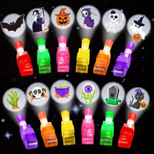 36Pcs Light Up Halloween Toys, Halloween Party Favors 12 Style Finger Lights for Kids, Glow Dark Party, Goodie Bag Fillers, Basket Stuffers, Treats Non Candy, Classroom Prizes, Party Supplies