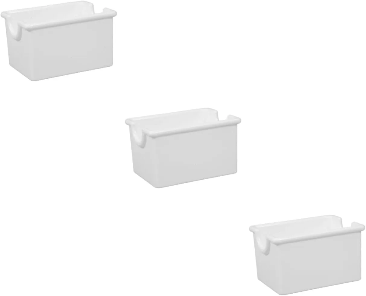 3pcs Box Large Open Tea Bag Storage Box Acrylic Case Sugar Bag Stand for Bar