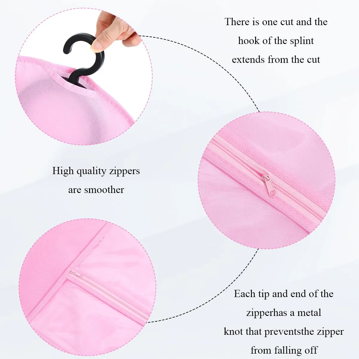 3PCS Dust-proof Tangle-proof Wig Bags Storage with Wig Holder Portable Wig Storage for Multiple Wigs Holder Wig Hanger for Multiple Wigs stand with Transparent Zip Up Closure wigs & accessories