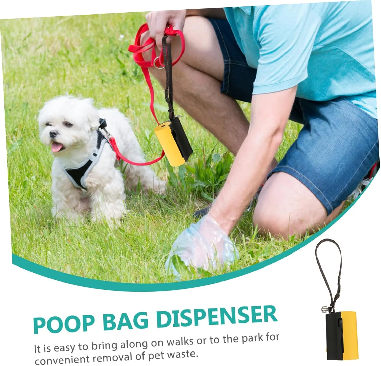 3pcs Pet Waste Bag Holder Bag Dispenser Durable Rope Strong Break-resistant Nighttime Lights