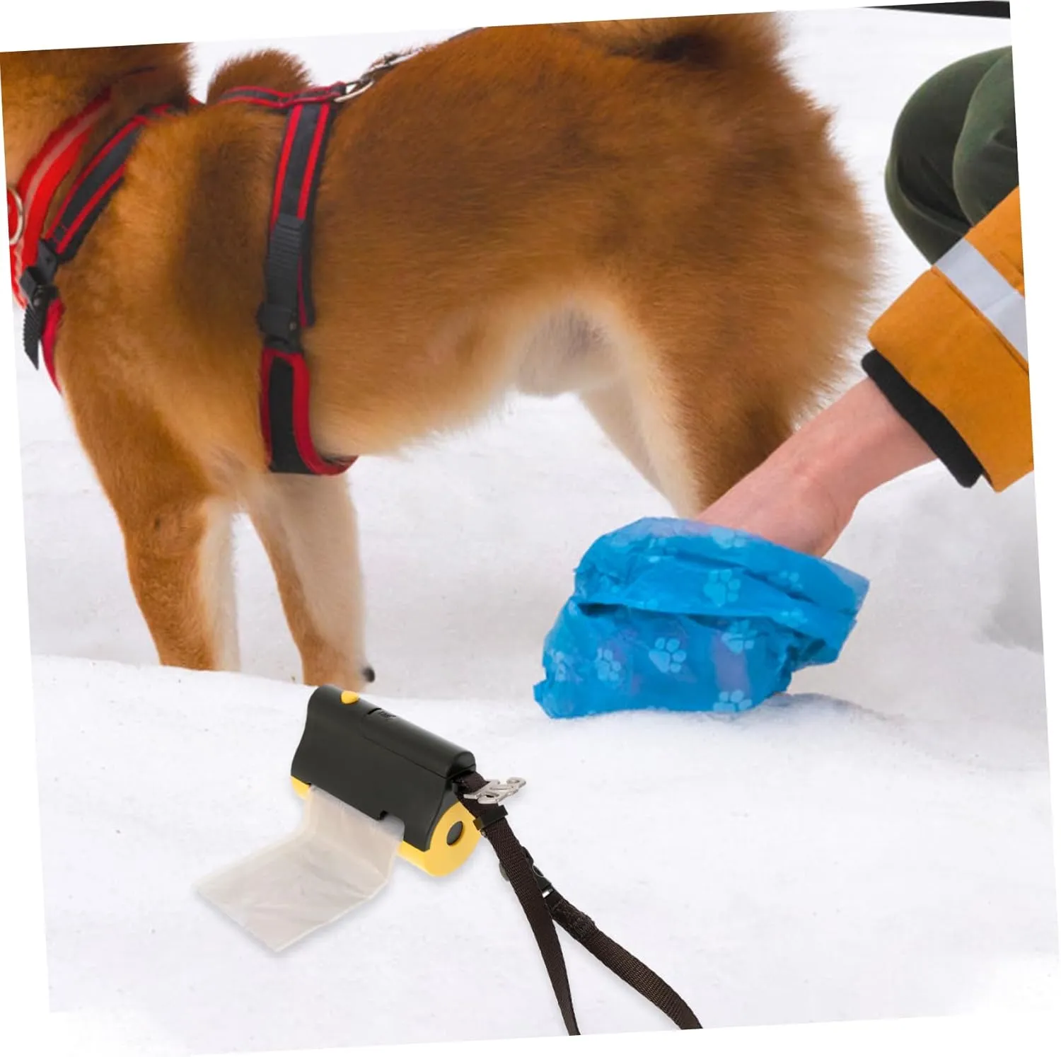 3pcs Pet Waste Bag Holder Bag Dispenser Durable Rope Strong Break-resistant Nighttime Lights