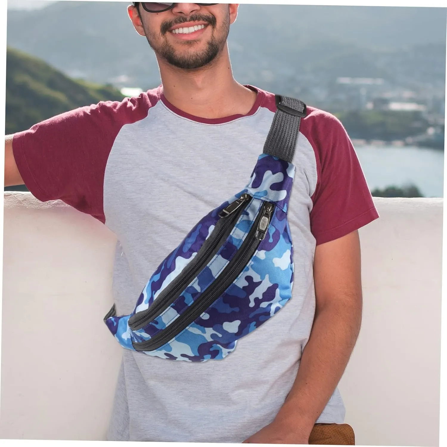 4pcs Pack Satchel Man Bag for Men Crossbody Mens Crossbody Kids Purses Cross Shoulder Bag Men Crossbody Waist Bags Sash Bags for Women Crossbody Water Proof Men's Wallet Metal
