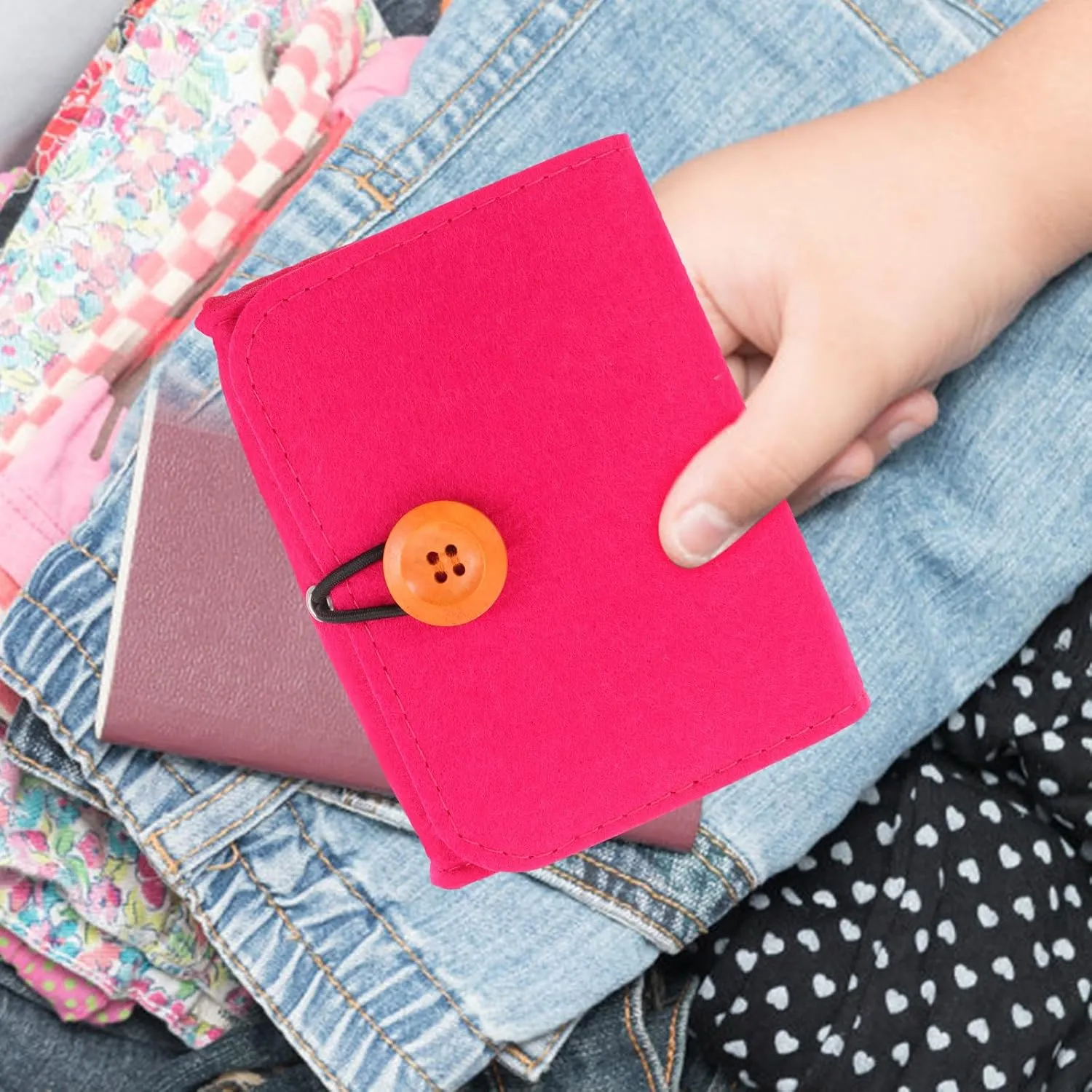 4sets Portable Essential Oil Storage Pouch Felt Travel Bag Essential Oil Carrying Case Holder 2pcs*4