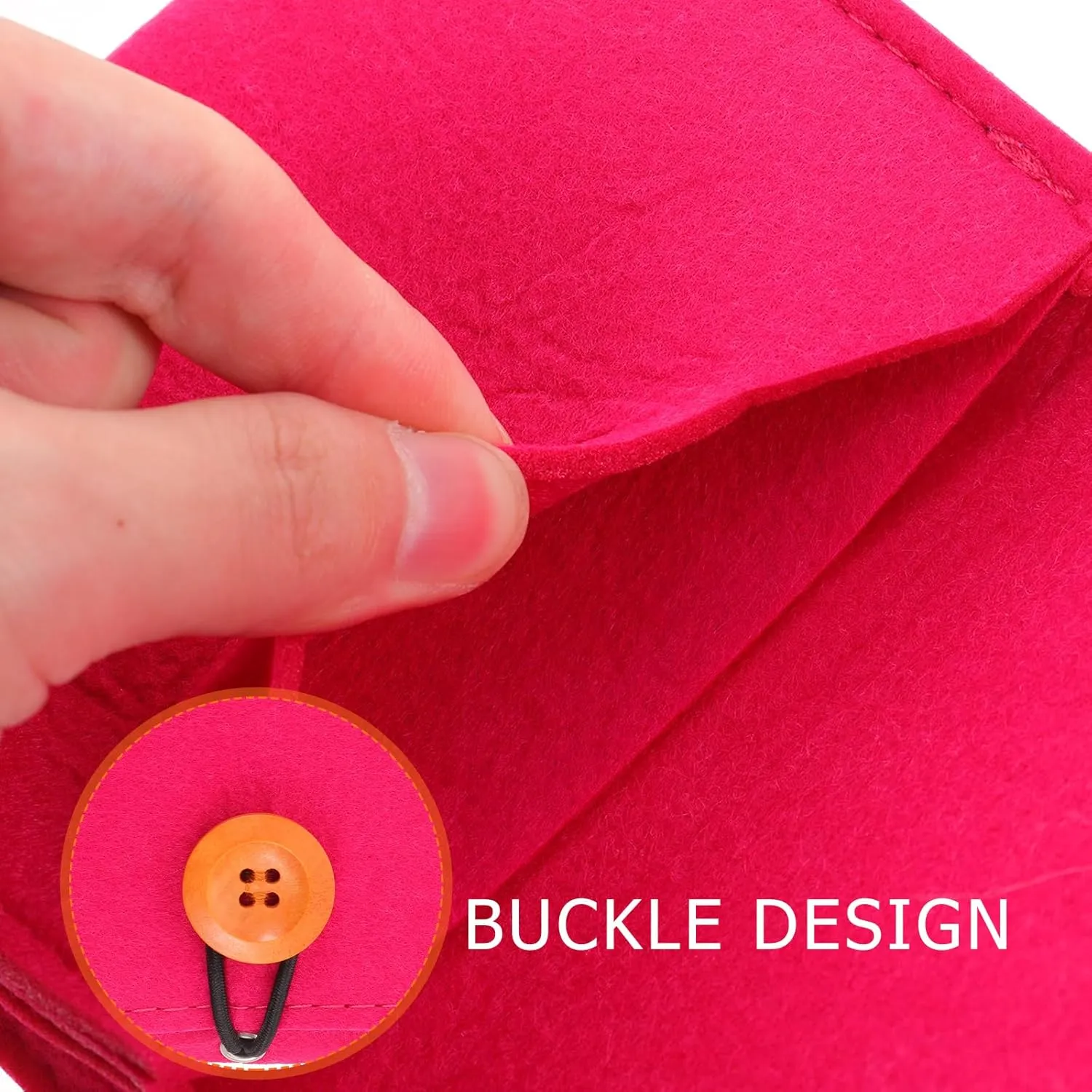 4sets Portable Essential Oil Storage Pouch Felt Travel Bag Essential Oil Carrying Case Holder 2pcs*4