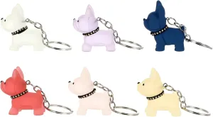 6pcs key chain fun keychains for backpack dog key ring dog themed birthday pet animal key holder bull terrier puppy pendant animal dog keychain cute charm Metal handbag