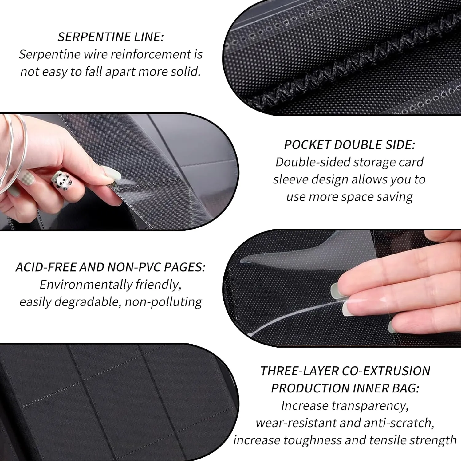 9 Pocket Card Binder for Trading Cards, Trading Card with Sleeves Holder Album, PU Leather Cover Card Collection Binder Large Capacity 360 Pocket Storage Card Sleeves for MTG,TCG, Book Purple Dragon