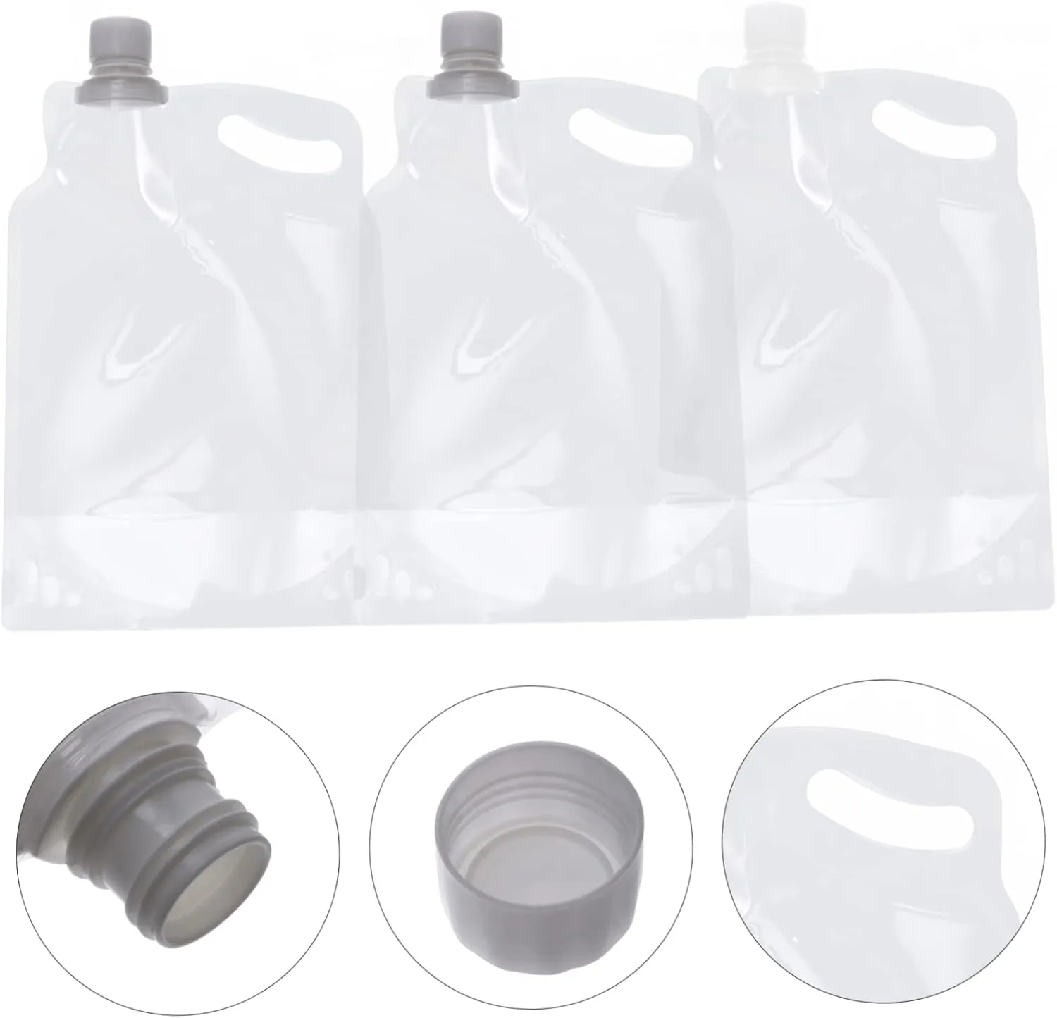 9pcs Folding Water Jug Lightweight Portable Water Pouches for Camping Hiking and Outdoor Activities Emergency Storage