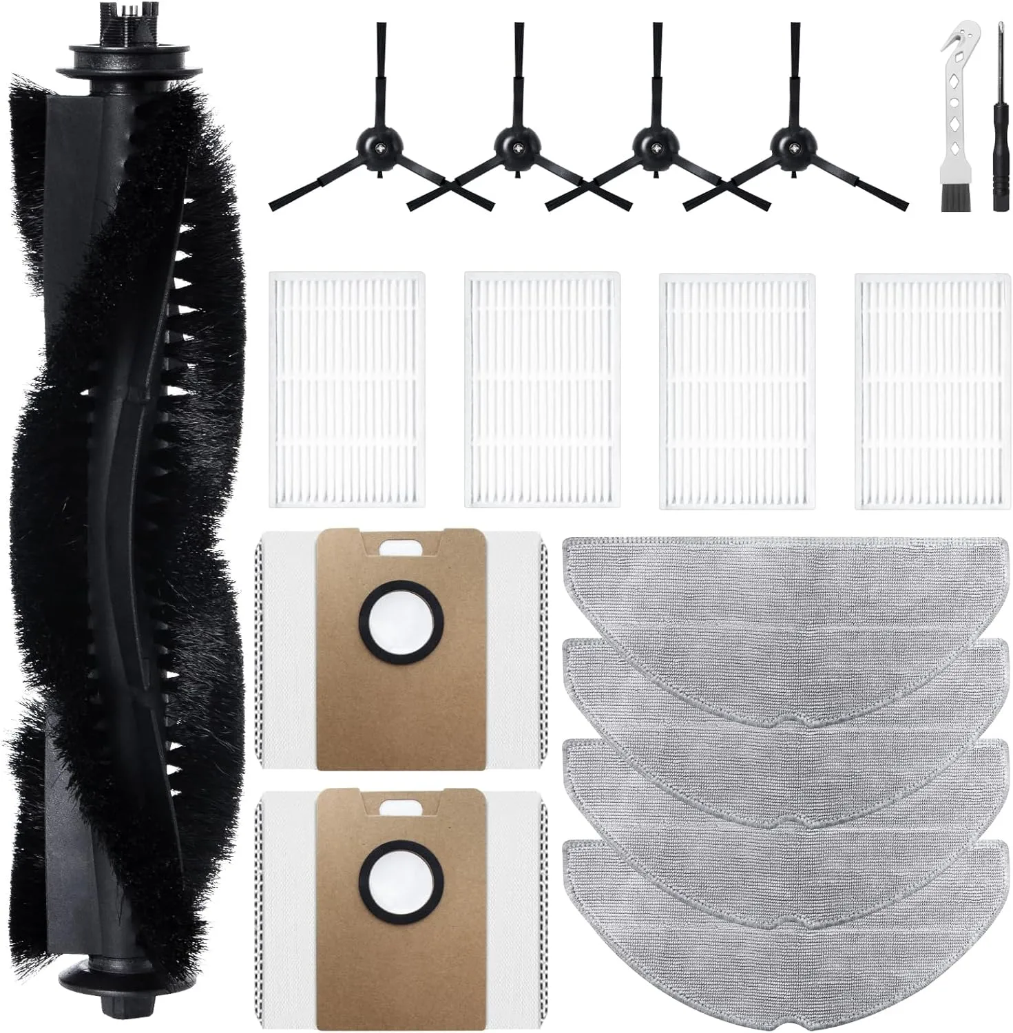 Accessories Kit for Tapo RV30 Max Plus/Tapo RV30 Max/Tapo RV20 Max Plus/Tapo RV20 Max Robot Vacuum Replacement Parts