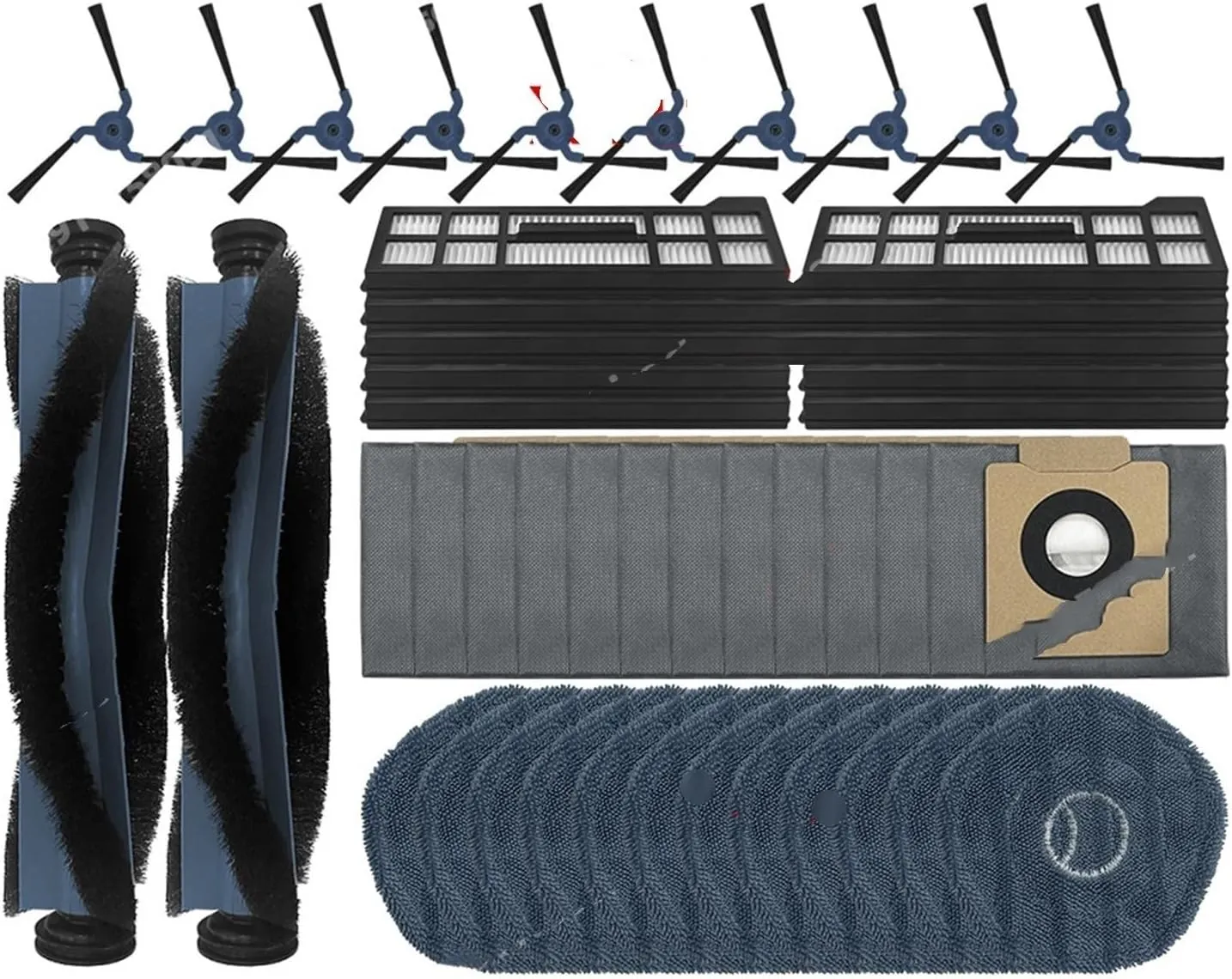 Accessories Robot Vacuum Dust Bag Hepa Filter Roller Side Brush Mop Cloth，compatible For Eufy，X10 Pro Omni(13pcs)