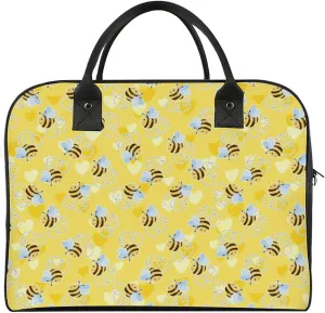 Adult High-capacity Nylon Busy Bees Fashion Handbag for Journey 13" X 19" X 8"
