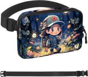 Adventure Girl-31 Crossbody Fanny Pack for Men&Women,Belt Bag for Travel Casual Walking Running Hiking Cycling