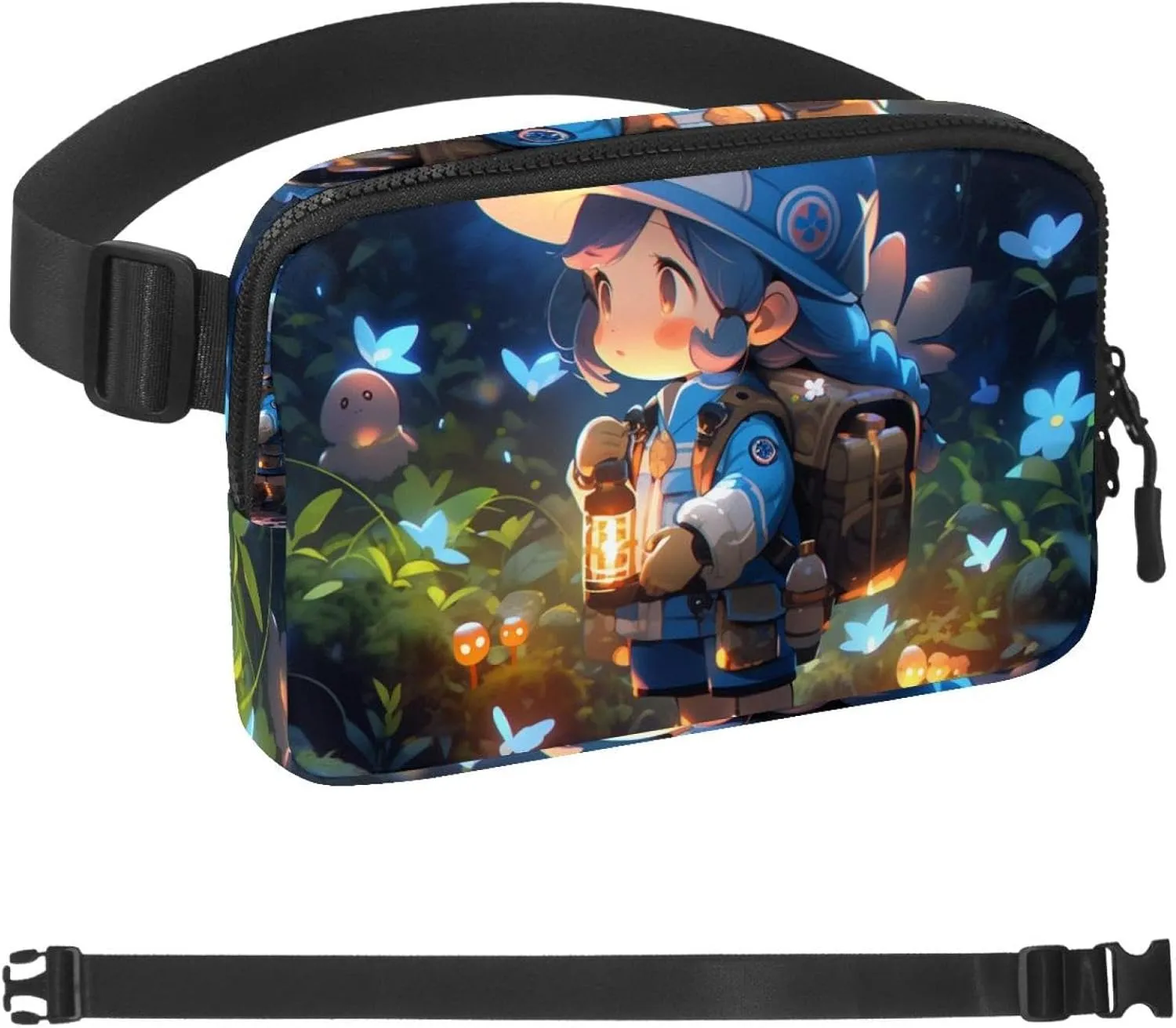 Adventure Girl-61 Crossbody Fanny Pack for Men&Women,Belt Bag for Travel Casual Walking Running Hiking Cycling