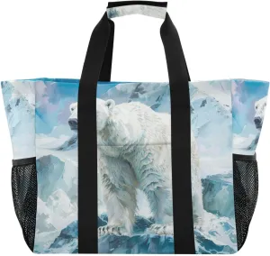 ALAZA Bear Space Waterproof Beach Tote Bags