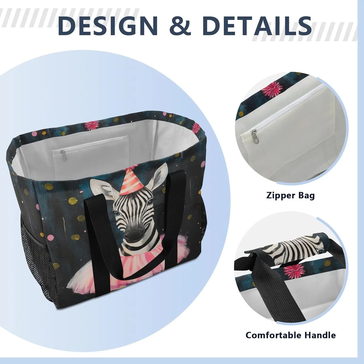 ALAZA Beautiful African Woman Turban Tribal Waterproof Beach Tote Bags