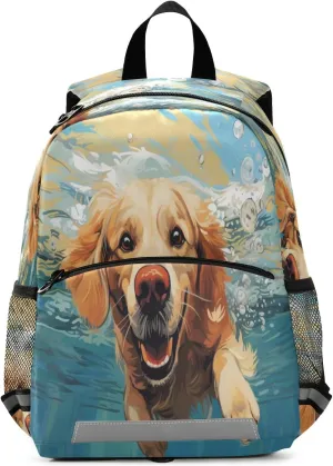 ALAZA Dog under Water Animal Toddler Backpack for Boys Girls Preschool Bag