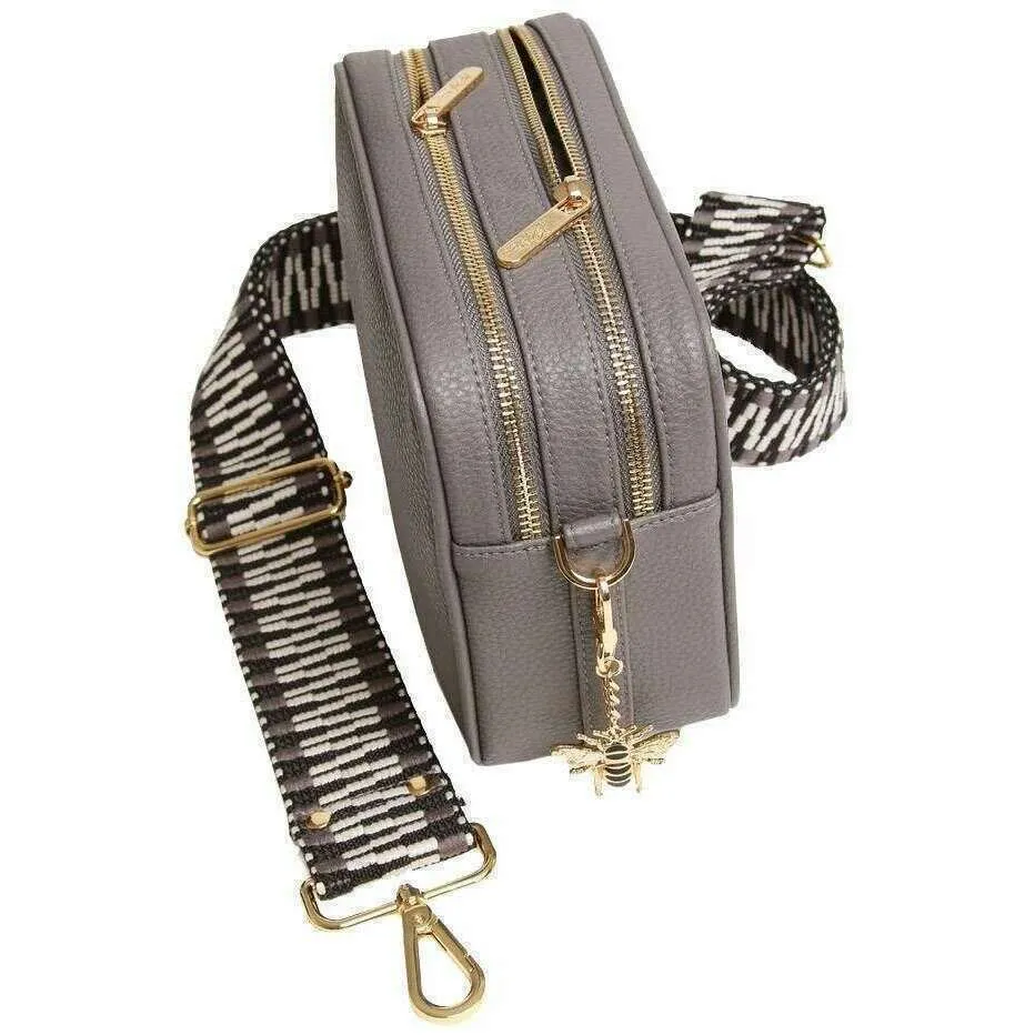 Alice Wheeler London Soho Camera Crossbody Bag - Slate Grey