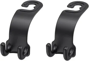 Alipis 2Pcs Car Hook Backseat Hanger Organizer for Bags Sundries Durable Material Easy Installation Shaped Design for Vehicle Storage