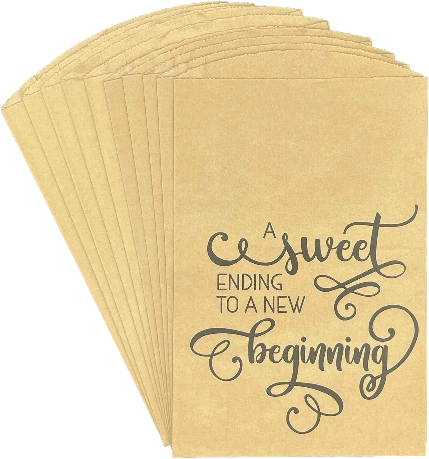 Always Earth Day 100 A Sweet Ending Treat Bag, Donut Favor, Expandable, Wedding Favor, Cookie Treat, Kraft, Food Safe, Recyclable