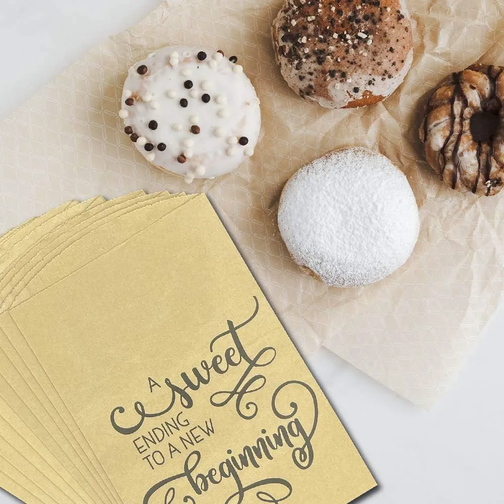 Always Earth Day 100 A Sweet Ending Treat Bag, Donut Favor, Expandable, Wedding Favor, Cookie Treat, Kraft, Food Safe, Recyclable