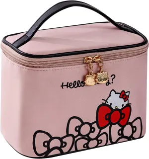 AmBealla Makeup Bag Large Waterproof Cosmetic Bags with Makeup Brush Holder, Cute Printed Makeup Organizer for Women Traveling,Portable Toiletry Bag for Girls