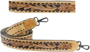 American Darling Hand Tooled Genuine Leather Crossbody Handle Strap for Bags | Phone Crossbody Strap | Crossbody Keychain Strap for Wallet Purse Clutch Cellphone Key Chain Holder | Shoulder Bag Strap
